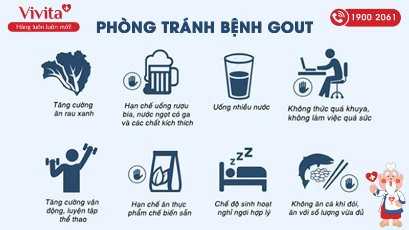 cách phòng tránh bệnh gout