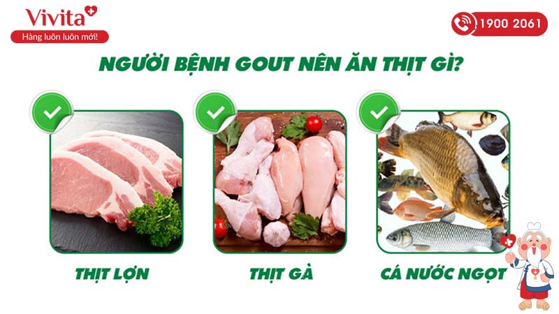 người bệnh gout nên ăn thịt gì