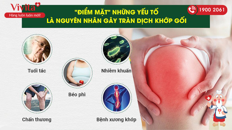 nguyên nhân gây ra tràn dịch khớp gối