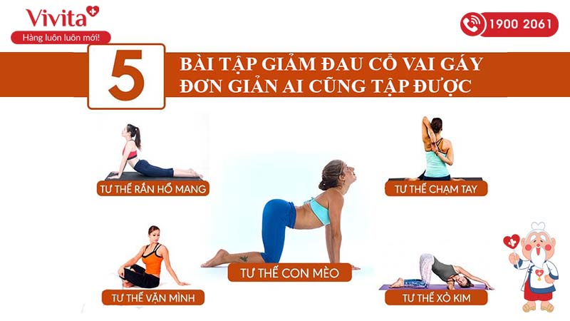 5 bài tập giảm đau mỏi vai gáy