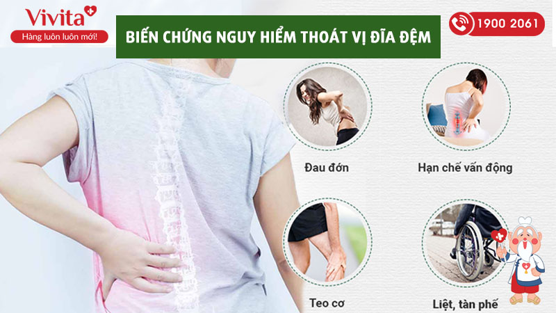 biến chứng nguy hiểm thoát vị đĩa đệm