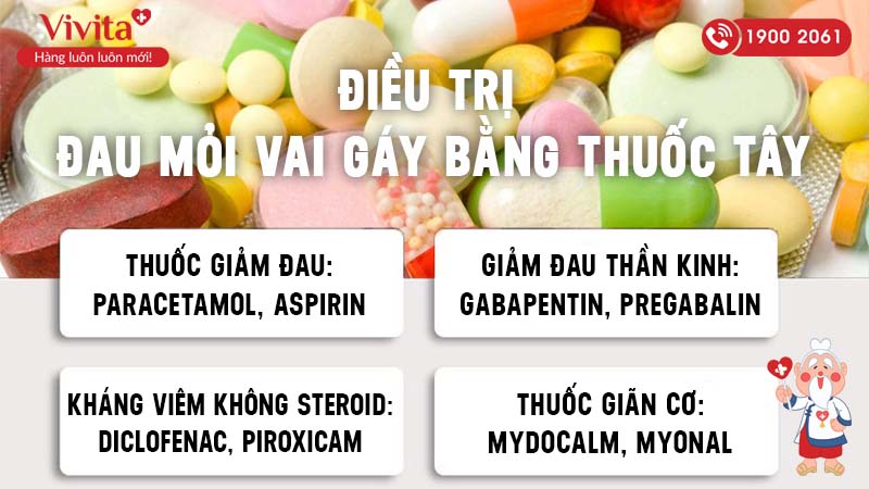 điều trị đau mỏi vai gáy bằng thuốc tây