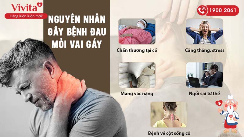 nguyên nhân gây bệnh đau mỏi vai gáy