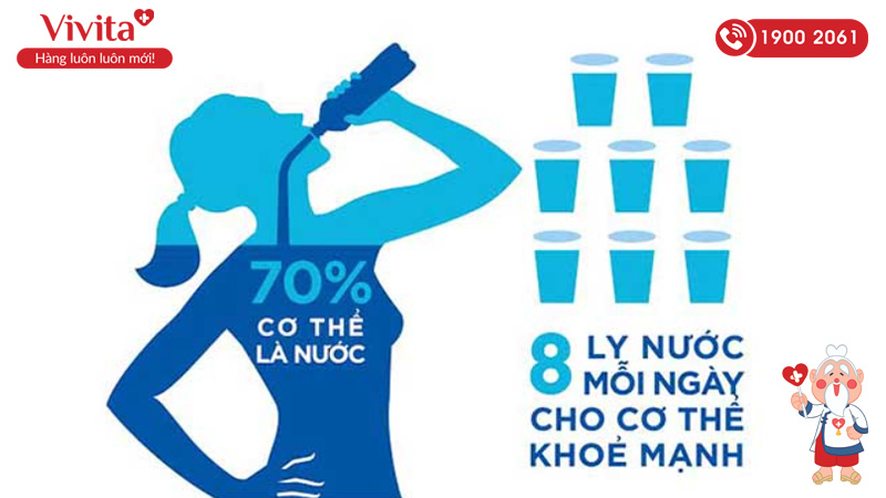 Việc cung cấp đầy đủ nước cho cơ thể hàng ngày là cần thiết cho quá trình hydrat hóa