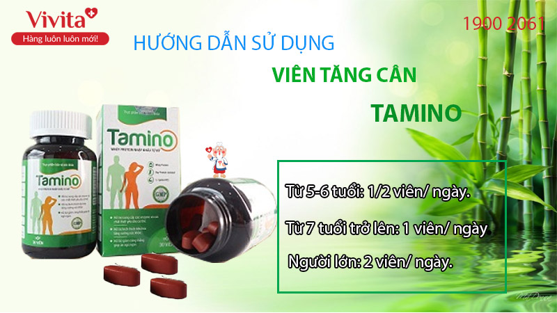 hướng dẫn sử dụng tăng cân tamino