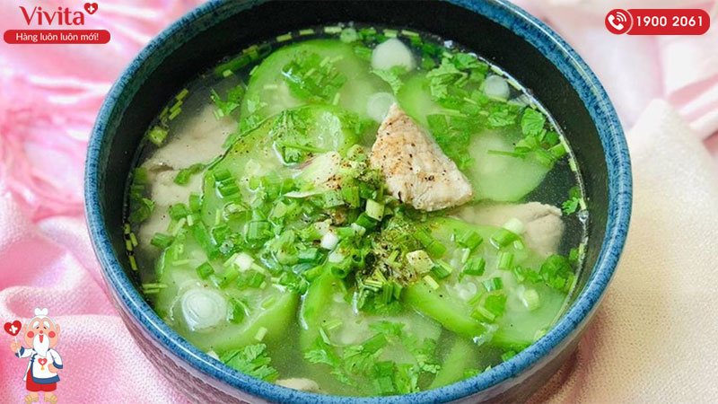 canh mướp nấu thịt