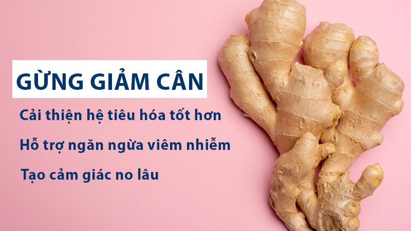 giảm cân bằng gừng tươi