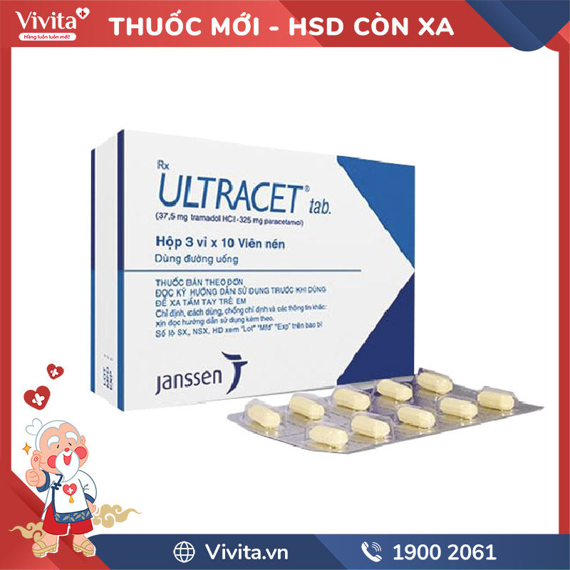 Chỉ định Và Cách Sử Dụng Thuốc Giảm đau Ultracet Hộp 30 Viên Hiệu Quả ...