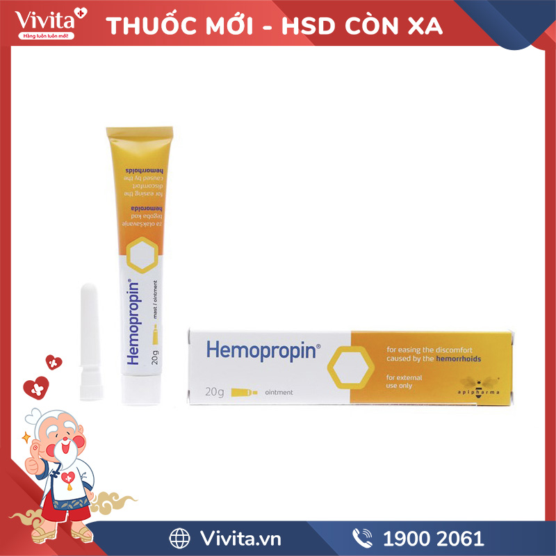 Kem Bôi Trĩ Hemopropin Tuýp 20g Nhập Khẩu Châu Âu