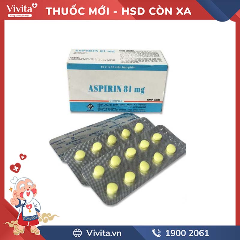 Thuốc tiêu sữa aspirin 81mg có thành phần chính là gì?
