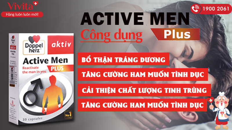 Công dụng viên uống Active Men Plus mang đến cho người sử dụng