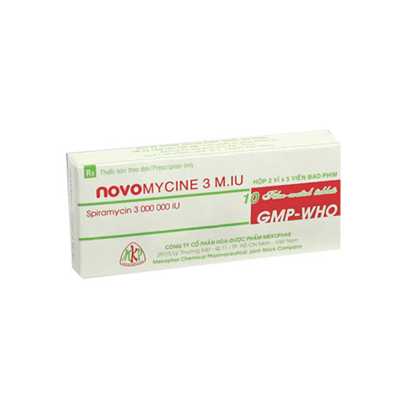 Thuốc Khang Sinh Novomycine Mekophar 3miu Hộp 10 Vien Vivita