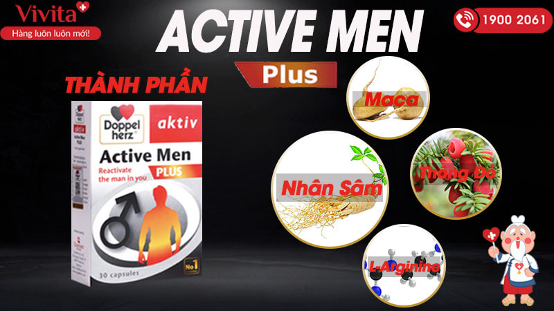 Thành phần viên uống tăng cường sinh lý nam Active Men Plus