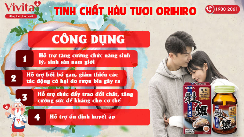 công dụng tinh chất hàu tươi orihiro