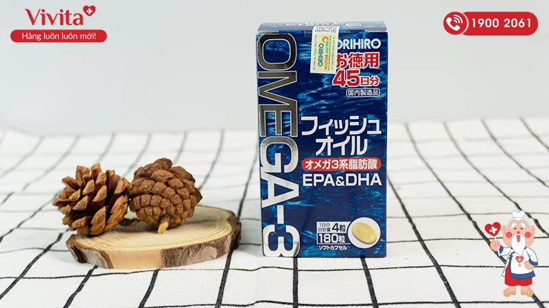 dầu cá bổ sung omega 3 DHA EPA Orihiro