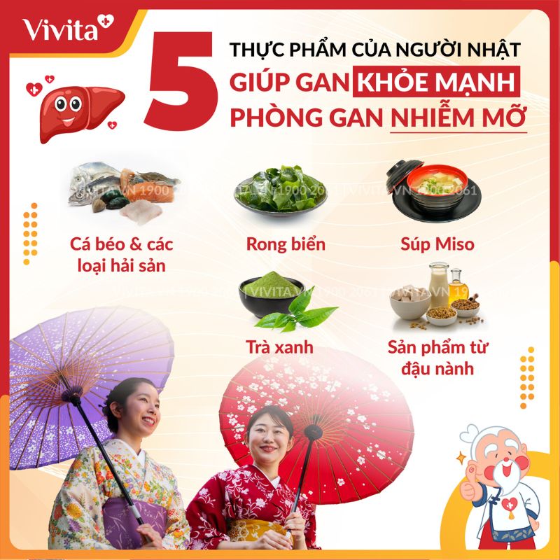 thực phẩm của người nhật giúp gan khỏe mạnh