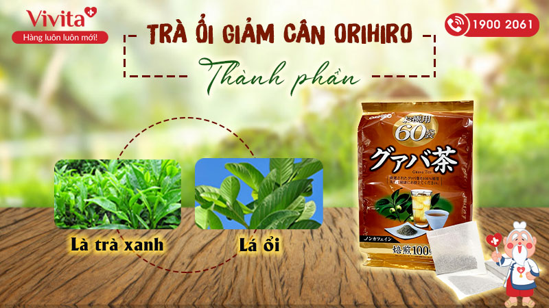 thành phàn trà ổi giảm cân Orihiro