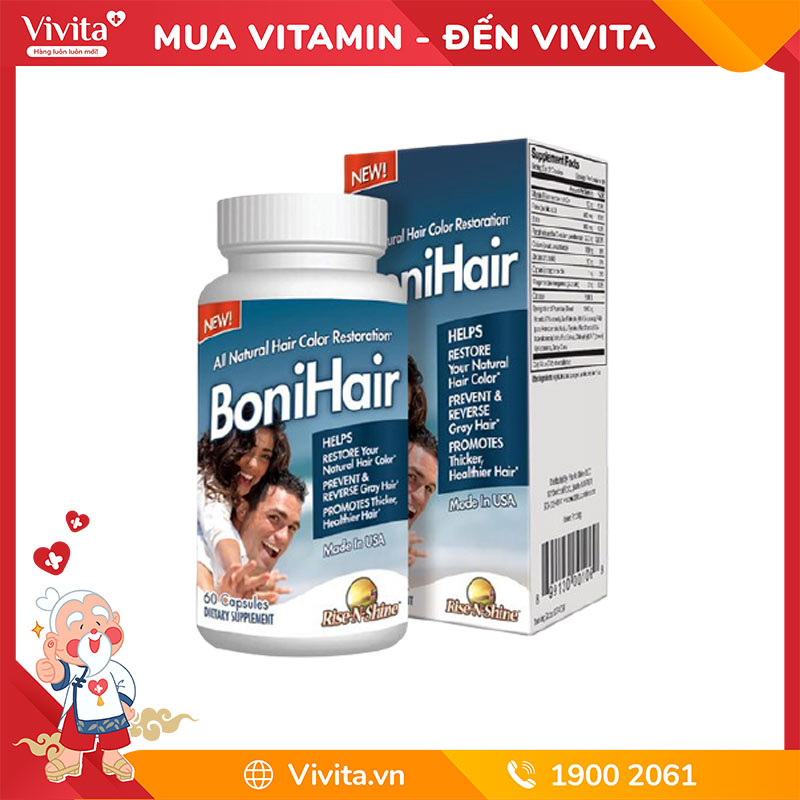 BoniHair Hỗ Trợ Các Vấn Đề Tóc Hiệu Quả [MỚI NHẤT 2022]Hộp 30 Viên