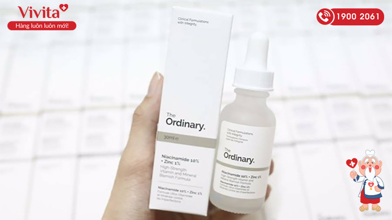 tinh chất ngừa mụn, trị thâm The Ordinary Niacinamide 10% + Zinc 1%