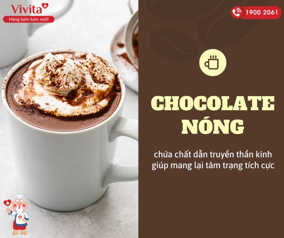 Uống chocolate nóng có thể cải thiện lưu lượng máu não, nồng độ oxy trong não.