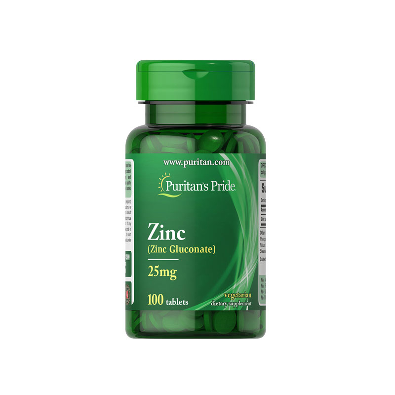 Puritan's Pride Zinc Gluconate Bổ Sung Kẽm [Mới 2024] Hộp 100 Viên