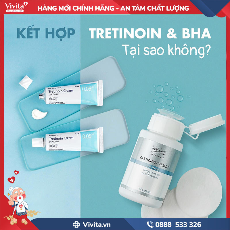 Kết hợp Tretinoin và BHA giúp thúc đẩy quá trình tái tạo da