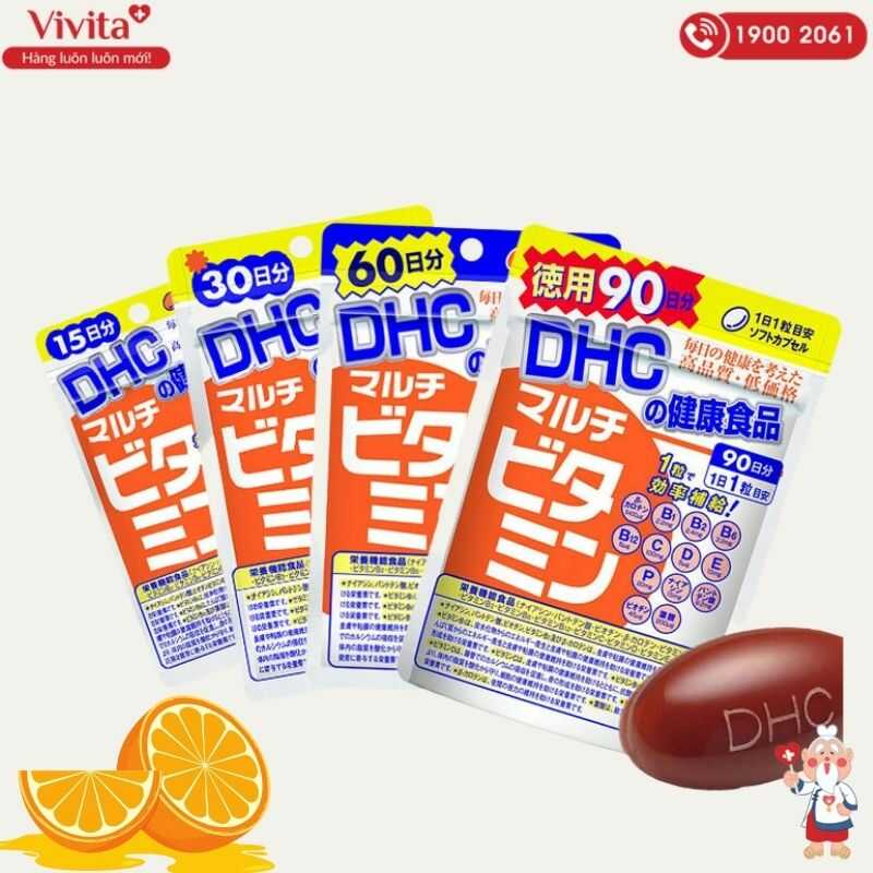 Bên cạnh nhiều loại viên uống cung cấp từng loại vitamin riêng biệt, DHC cũng nghiên cứu và sản xuất thành công viên uống DHC vitamin tổng hợp.