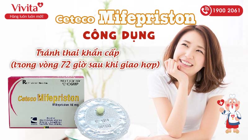 Công dụng của thuốc Ceteco Mifepriston