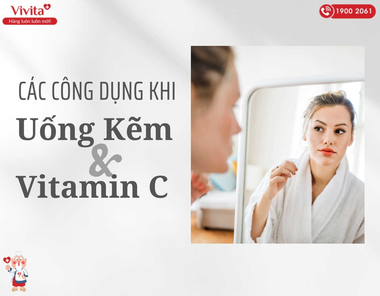 Những lợi ích không tưởng khi đồng thời uống kẽm và vitamin C trị mụn.