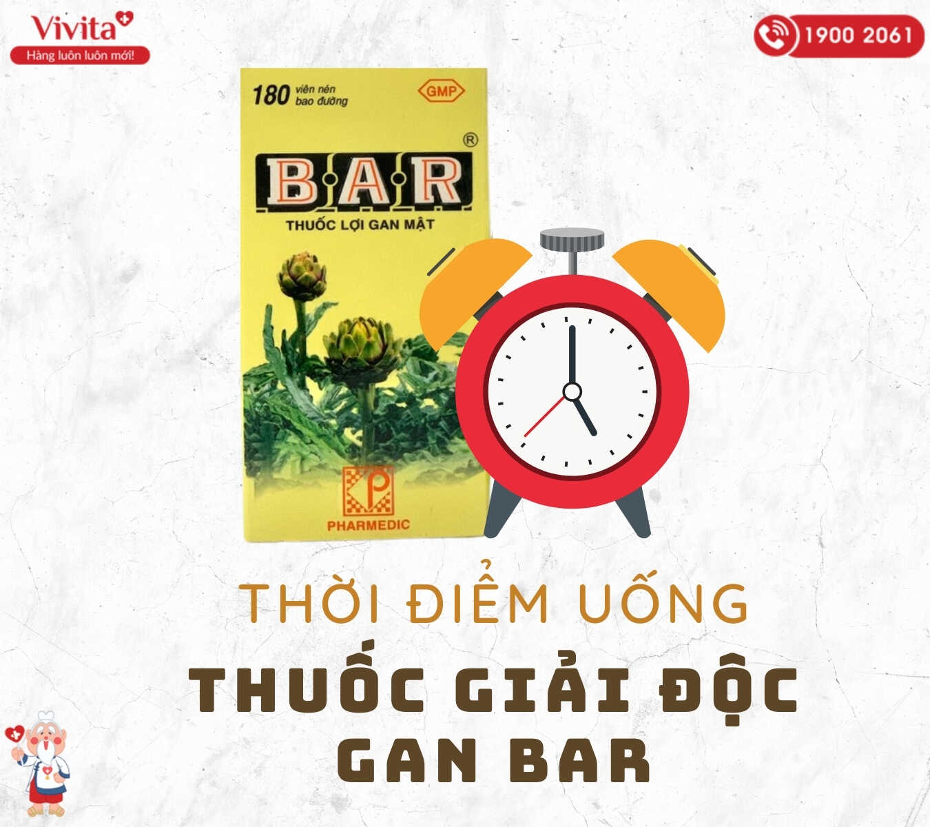 Thời gian thích hợp để dùng thảo dược mát gan Bar là trước bữa ăn.