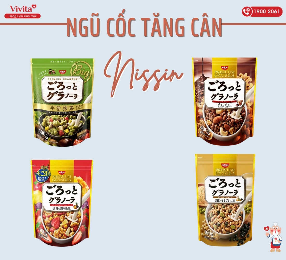 4 phiên bản ngũ cốc Nissin.