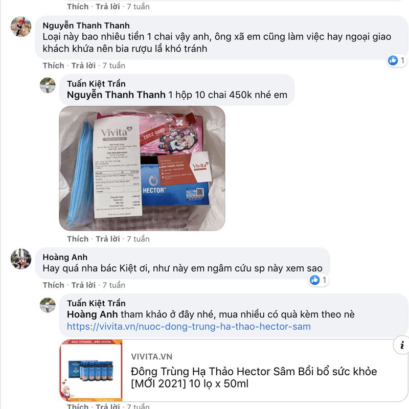 review nước đông trùng hạ thảo hector sâm