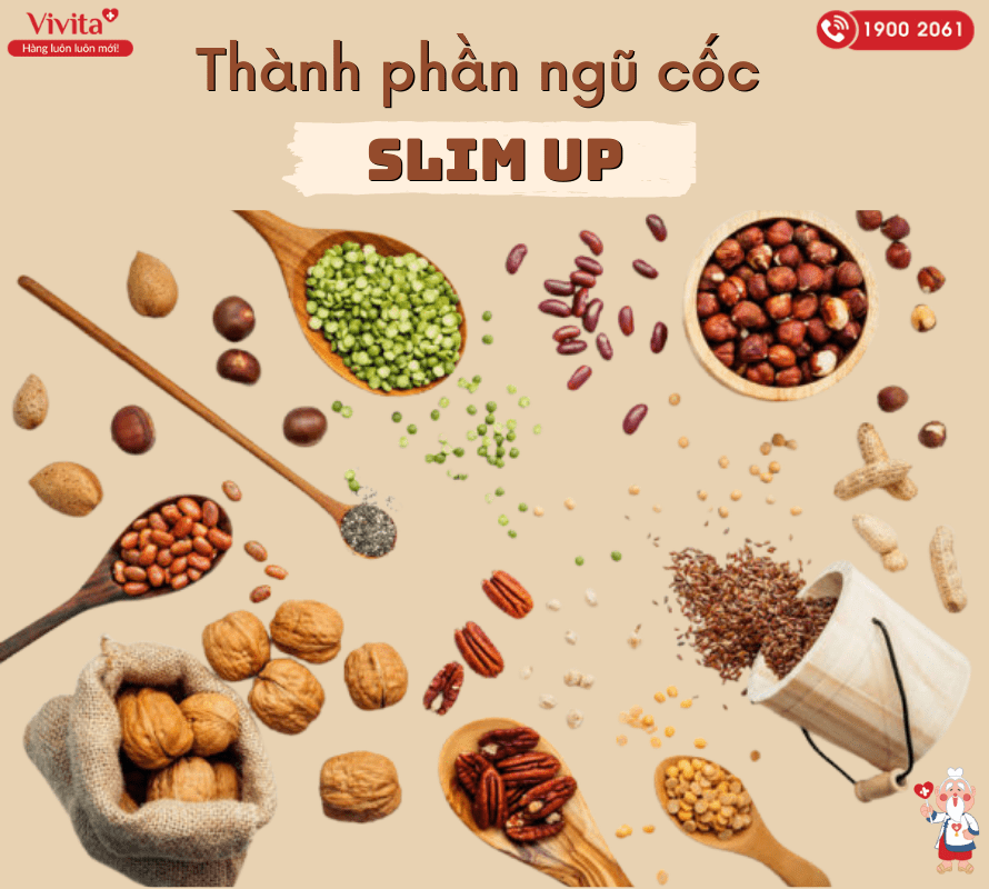 Thành phần của ngũ cốc Slim Up đều được đảm bảo chất lượng và chứa đầy dinh dưỡng.