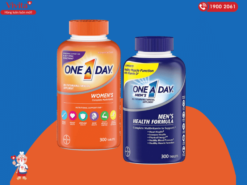 One A Day được người sử dụng ở Việt Nam biết đến nhiều nhất với các sản phẩm thực phẩm chức năng bổ sung vitamin và khoáng chất.