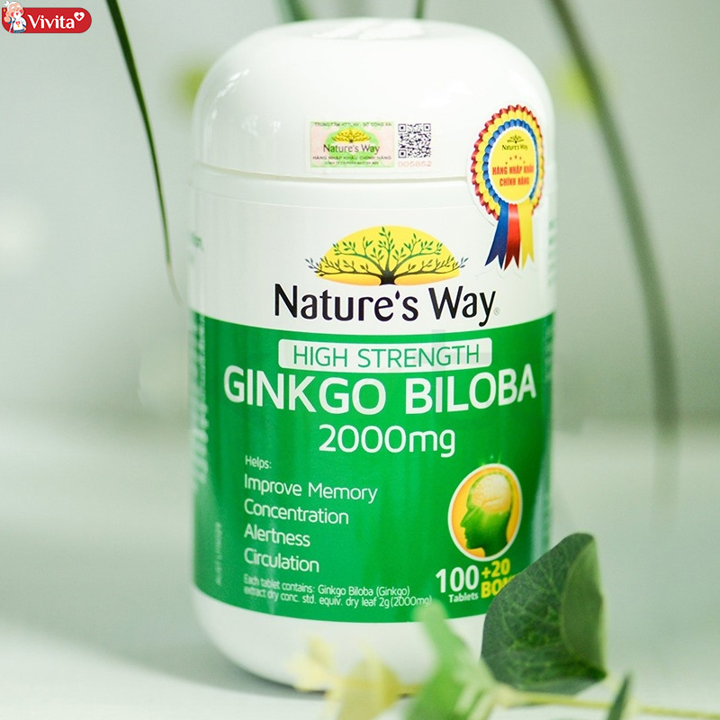 viên uống natures way high strength ginkgo biloba 2000mg