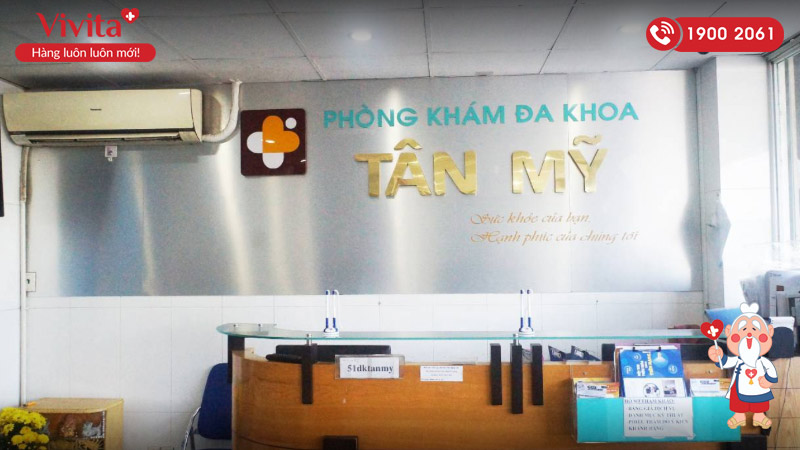 Khu tiếp đón Phòng khám đa khoa Tân Mỹ