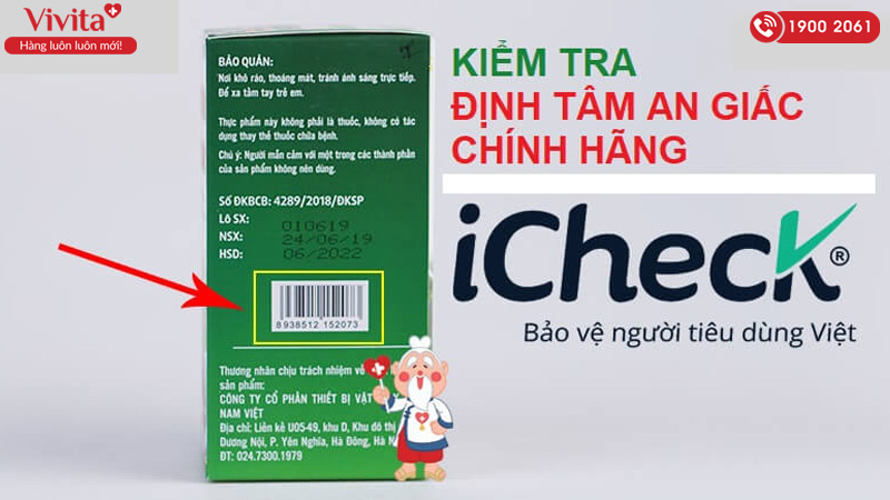 cách phân biệt định tâm an giấc chính hãng