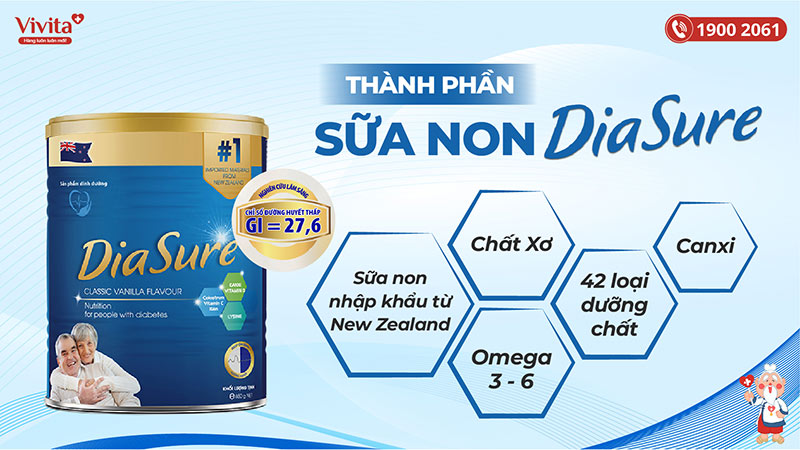 thành phần Sữa Non DiaSure