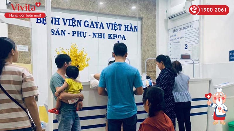 Khu vực đăng kí khám bệnh Bệnh viện Đa Khoa Gaya Việt Hàn