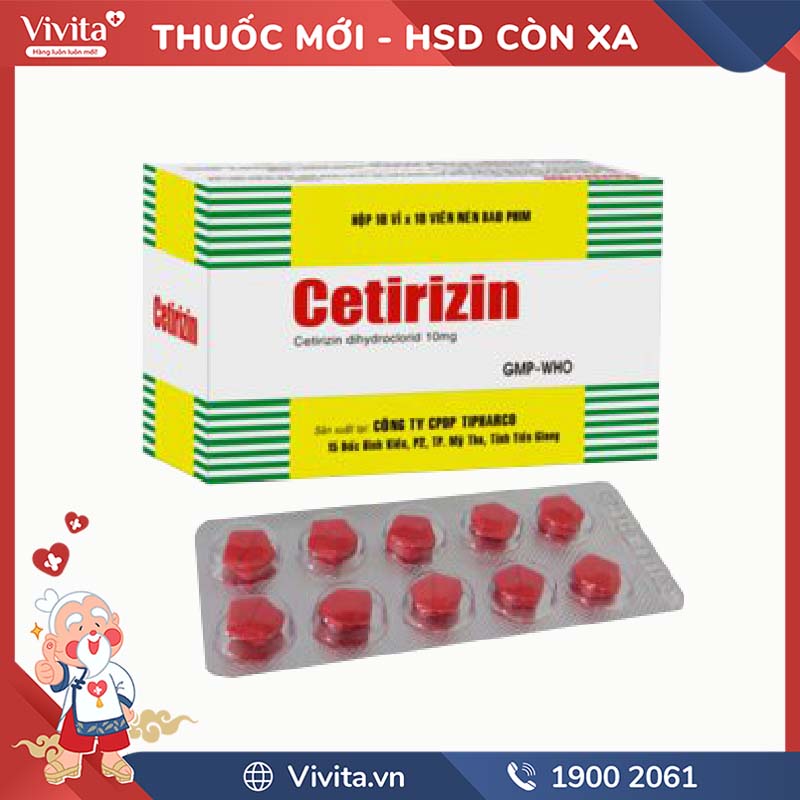 Thu C Ch Ng D Ng Cetirizin Tipharco H P Vi N Nh Thu C Vivita