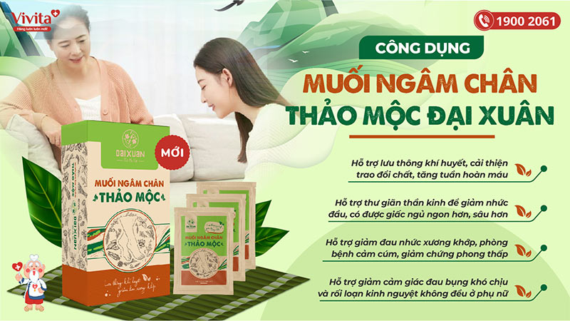 công dụng muối ngâm chân thảo mộc đại xuân