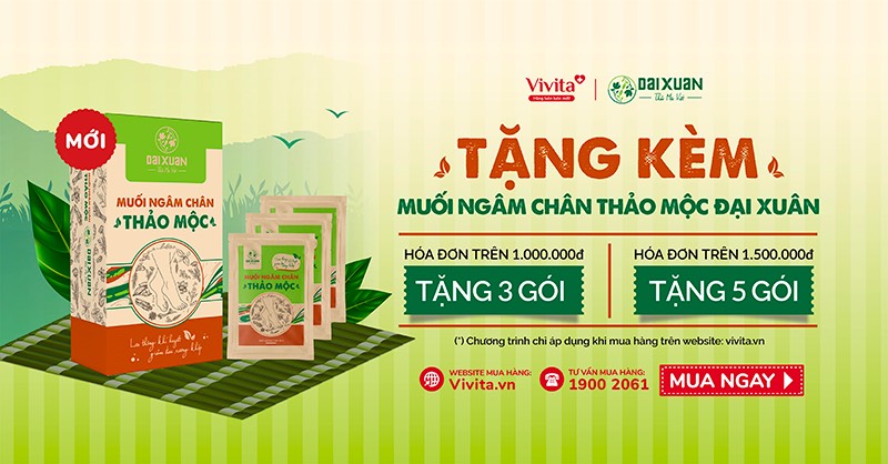 chương trình khuyến mãi muối ngâm chân thảo mộc đại xuân