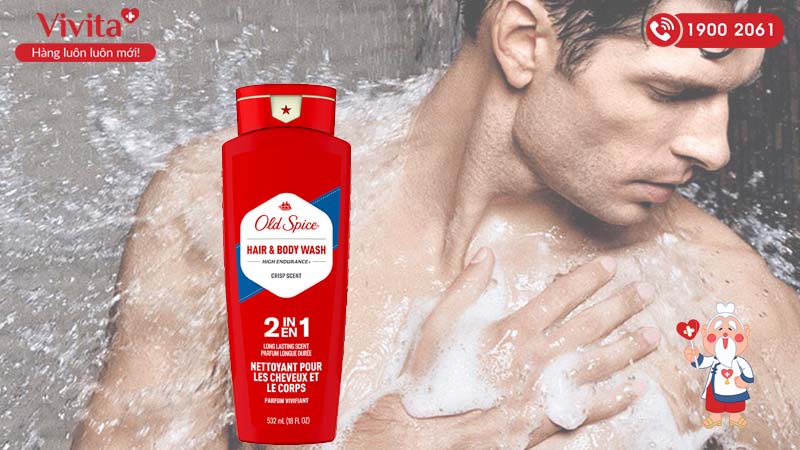 dau goi sua tam Old Spice Hair & Body Wash 532ml