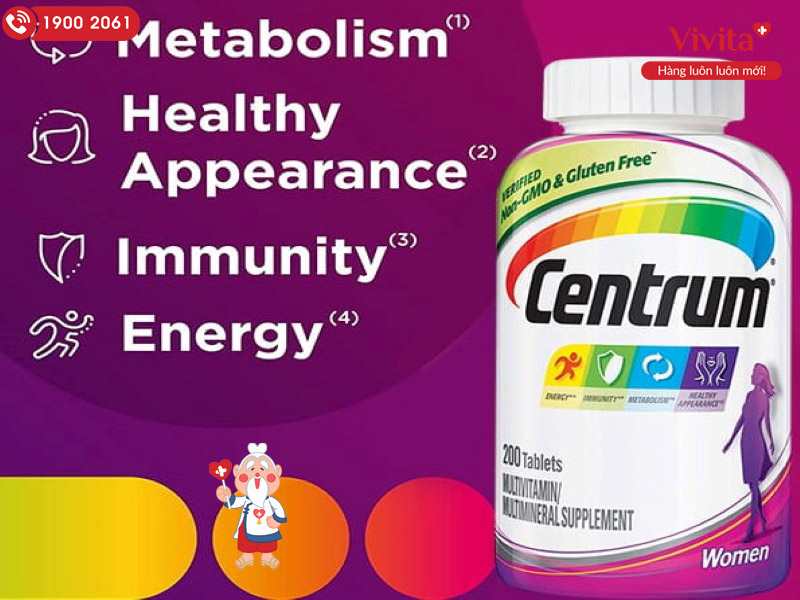 Vitamin tổng hợp cho phụ nữ Centrum for Women