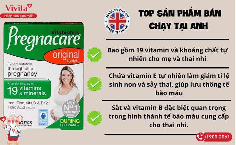 Pregnacare Original vitamin tổng hợp cho bà bầu