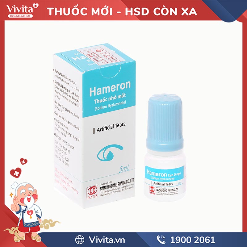 Thuốc nhỏ mắt Hameron có tác dụng hỗ trợ điều trị hội chứng gì?