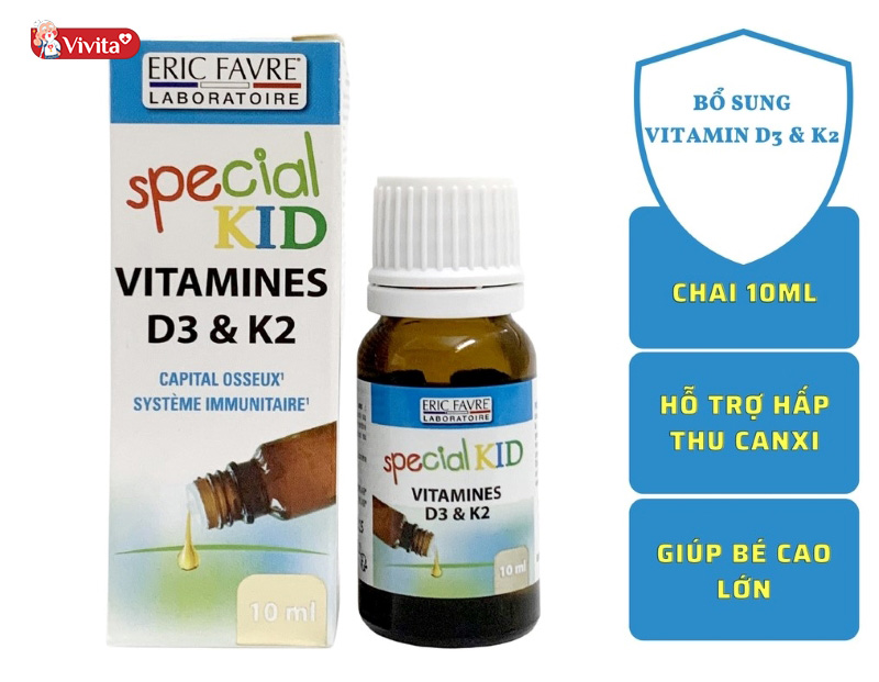 thực phẩm chức năng chứa vitamin D3 K2 cho trẻ nhỏ