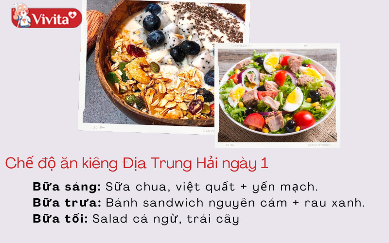 Thực đơn ăn kiêng theo chế độ Địa Trung Hải