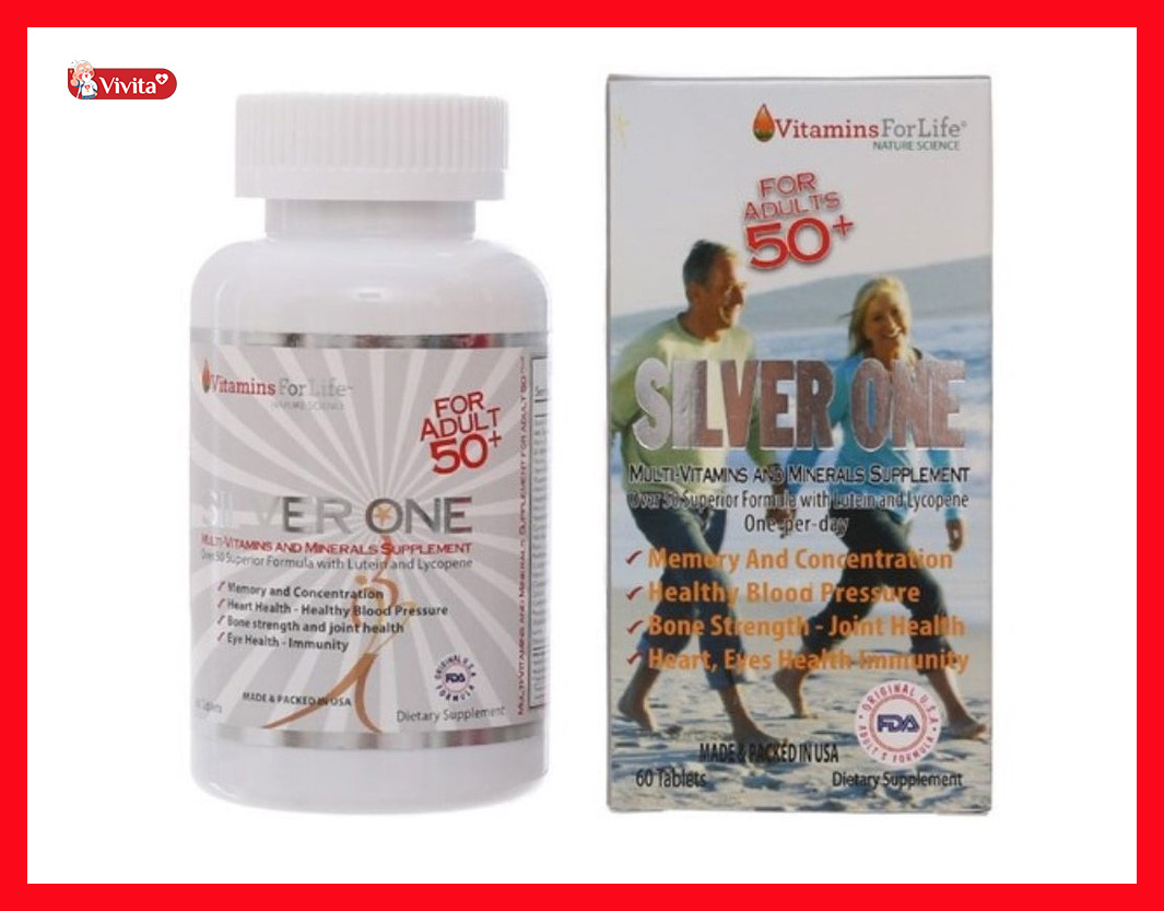 Vitamin tổng hợp cho người lớn trên 50 tuổi Silver One Vitamins For Life