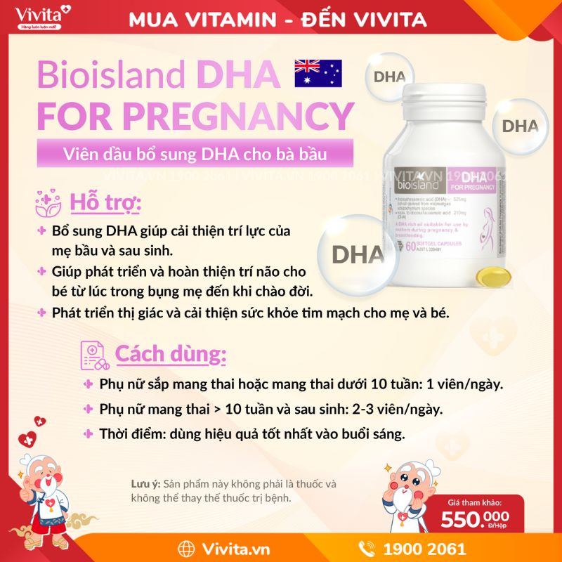 Công dụng của Bioisland DHA For Pregnancy